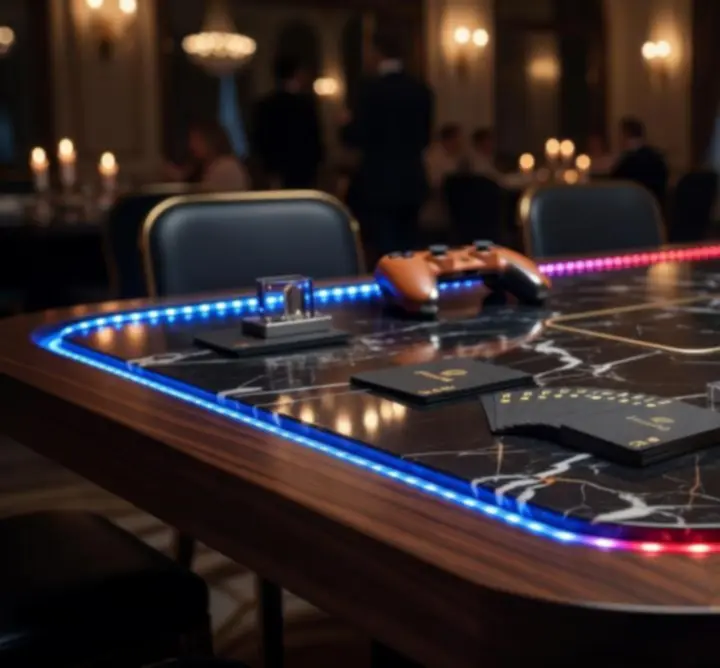 Table de jeu de luxe avec finitions premium